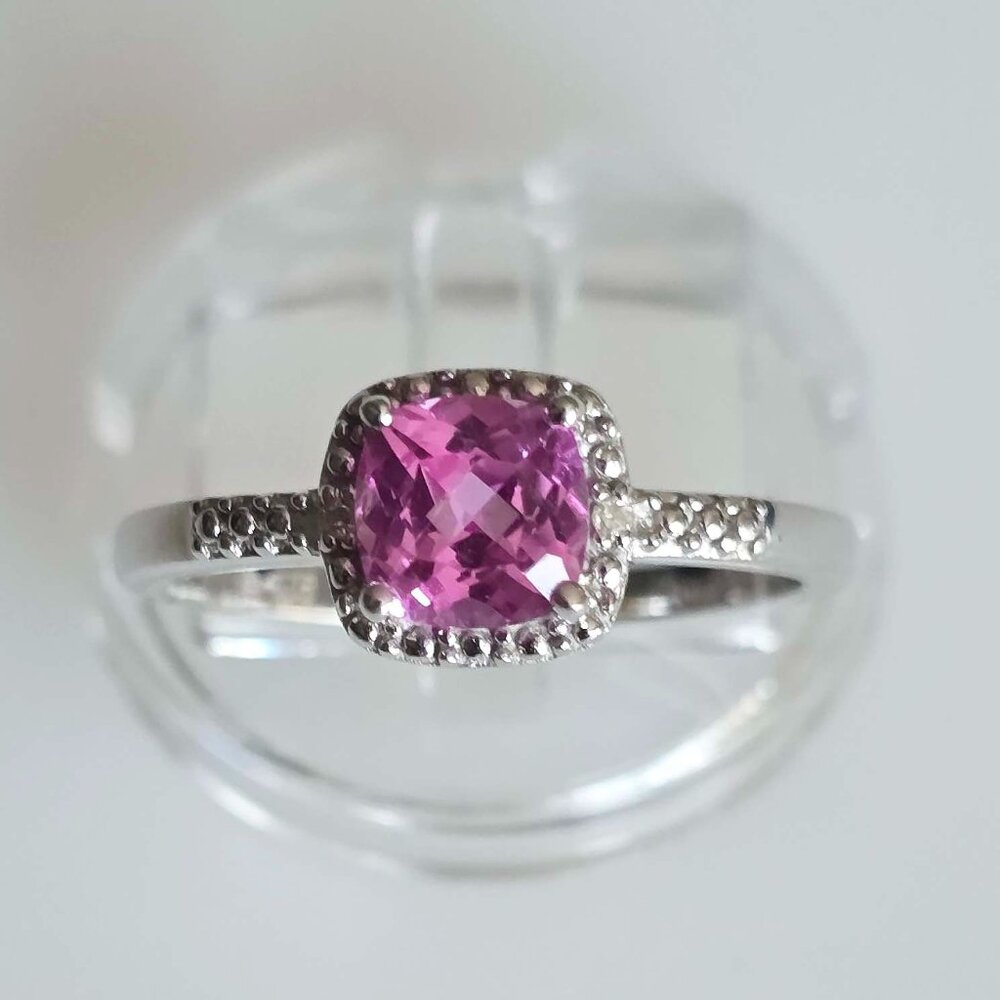 Sterling Silver 925 CZ Princess Cut Ring